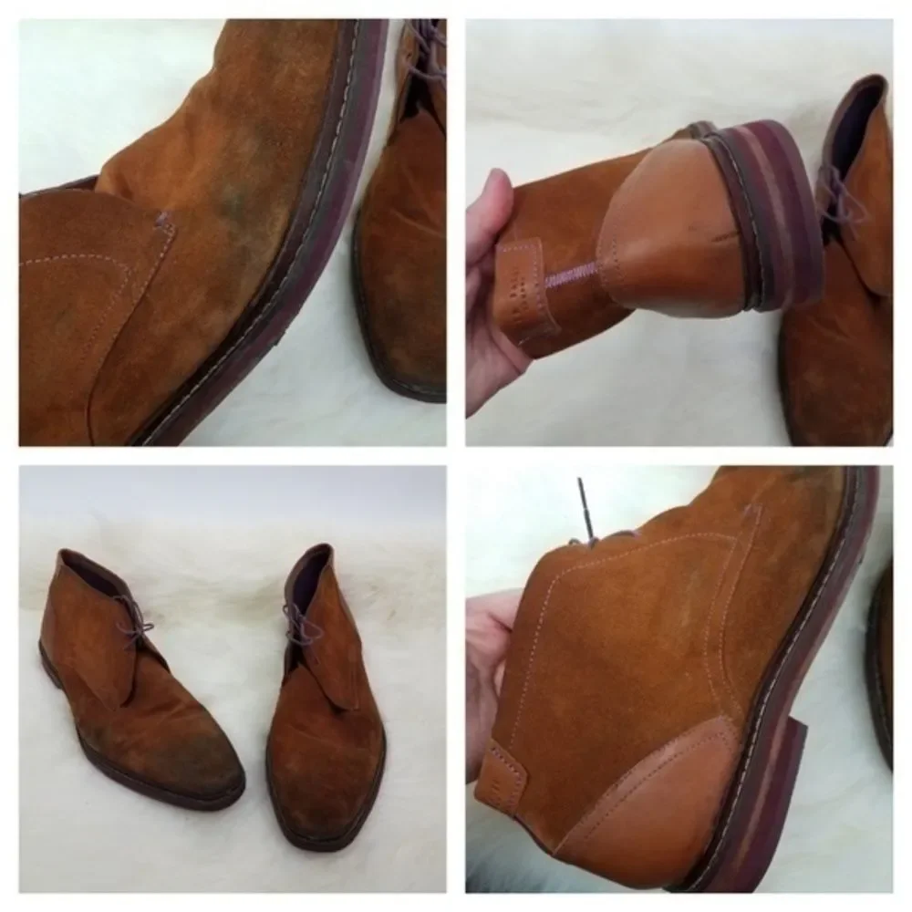 Ted Baker Mens‎ Oxfords 16 Azzlan Suede Brown Tan